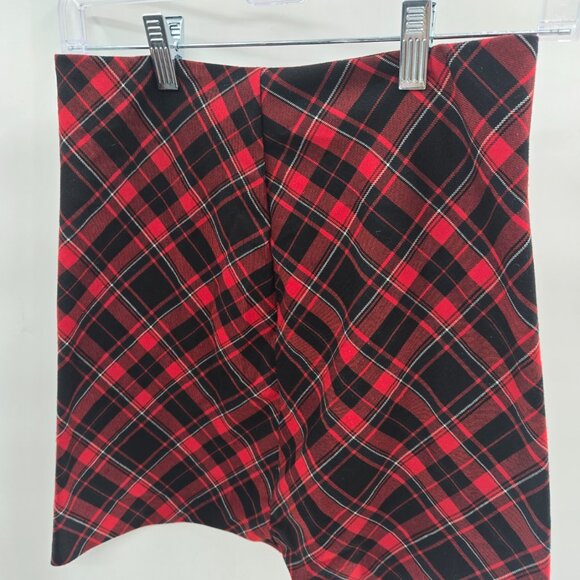 H&M Red Black Plaid Above the Knee Skirt Girl's Size 16 - Picture 1 of 8
